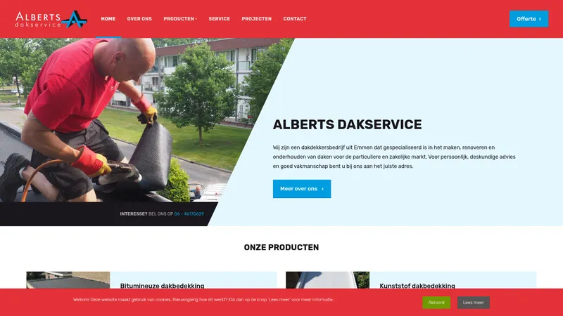 Website van Alberts Dakservice