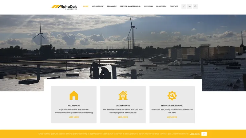Website van Alphadak