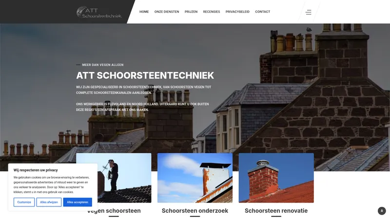 Website van ATT Schoorsteentechniek
