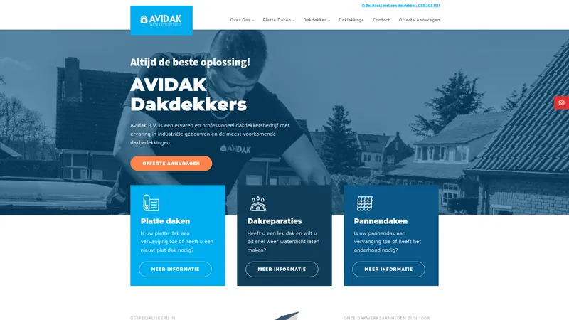 Website van Avidak B.V