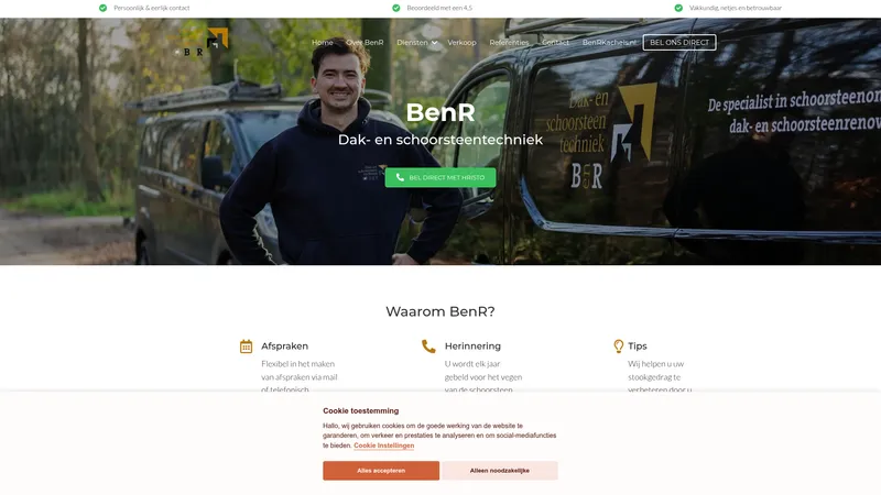 Website van B & R Dak- en Schoorsteentechniek
