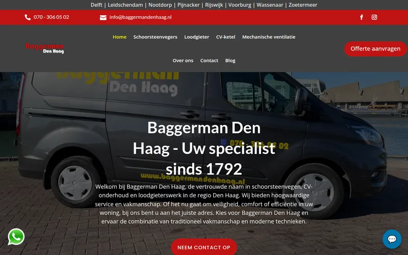 Website van Baggerman Den Haag (P. Alphenaar)