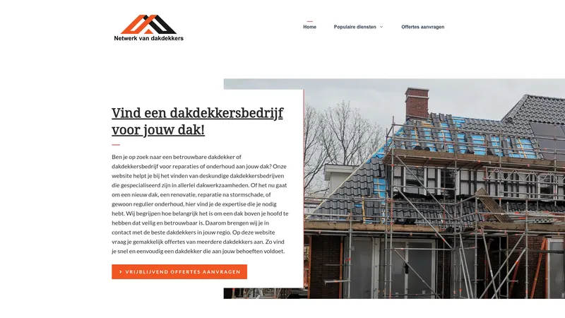 Website van Beicks - Netwerk van Dakdekkersbedrijven