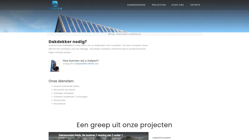 Website van Bereon B.V