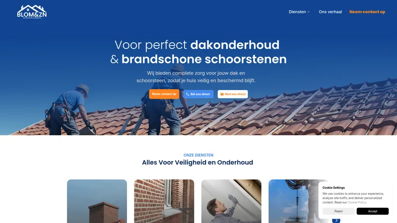 Website van Blom en Zoon