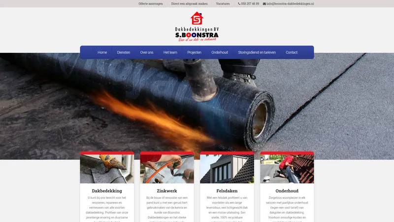 Website van Boonstra Dakbedekkingen