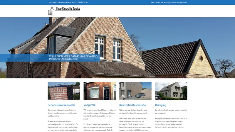 Website van Bouw Renovatie Service