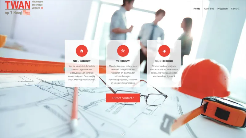 Website van Bouwbedrijf Twan op 't Hoog