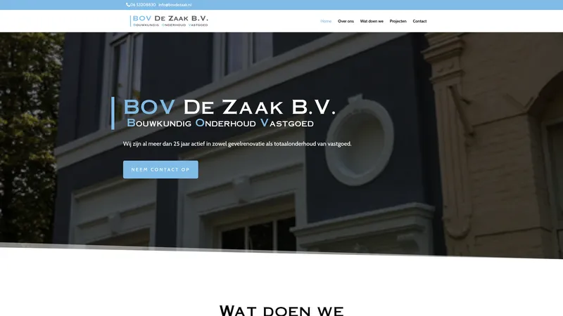 Website van BOV de Zaak