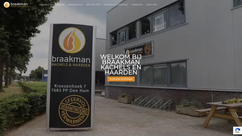 Website van Braakman kachels en haarden B.V.