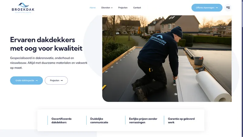 Website van broekdak.nl