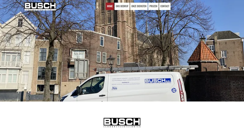 Website van Busch Schoorsteentechniek