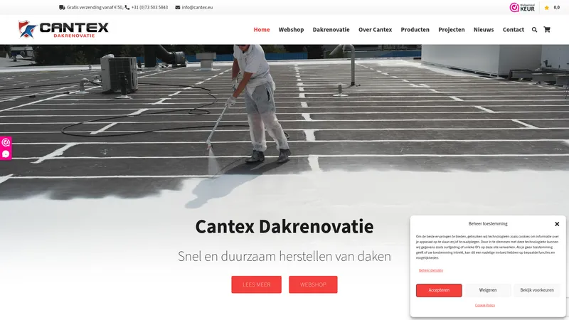 Website van Cantex
