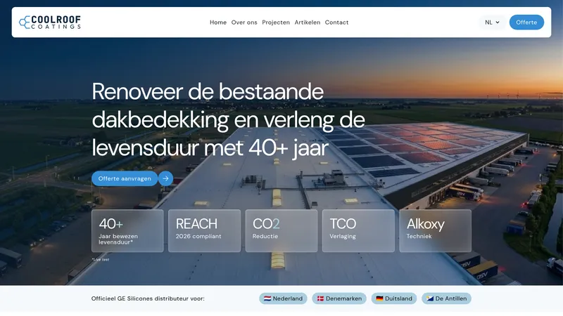 Website van Cool Roof Coatings