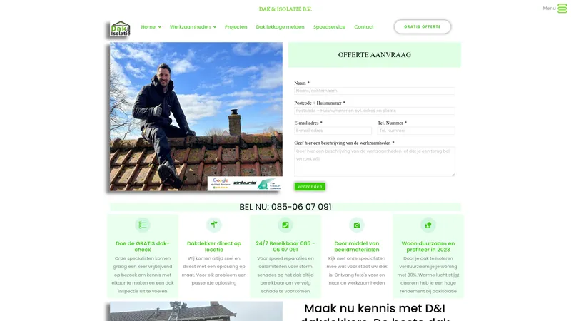 Website van DAK en ISOLATIE B.V