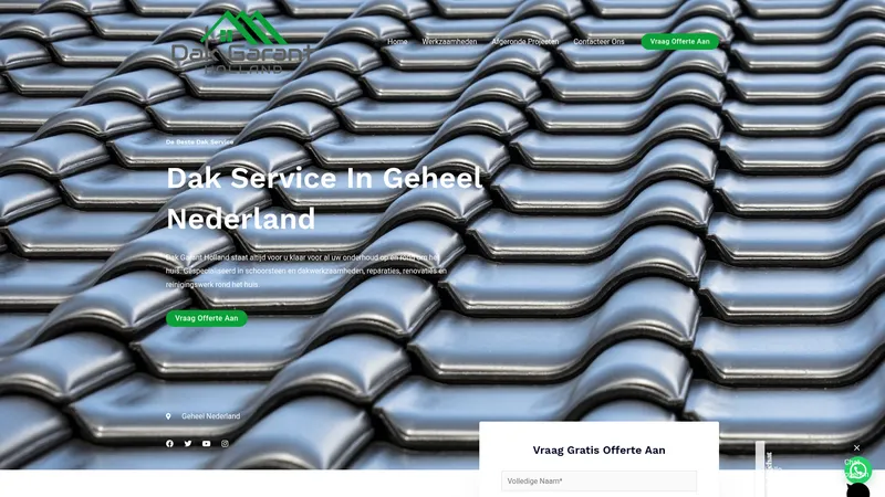 Website van Dak Garant Holland