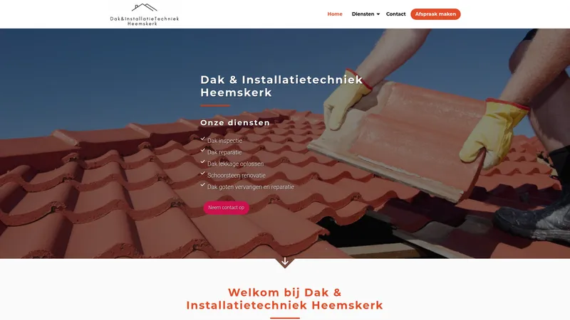 Website van Dak & Installatietechniek Heemskerk
