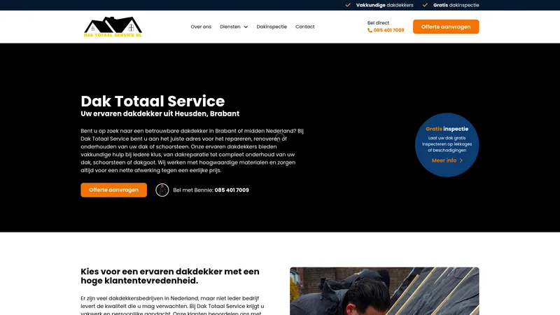 Website van Dak Totaal Service