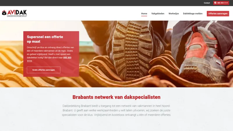 Website van Dakbedekking-Brabant