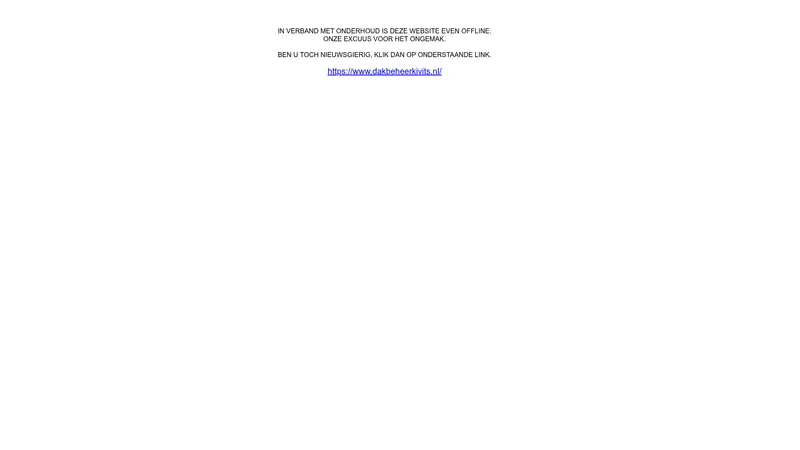 Website van Dakbeheer Kivits