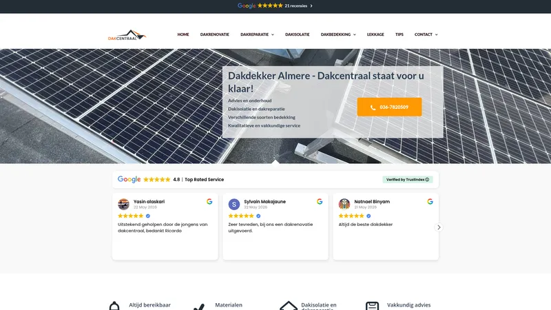 Website van Dakcentraal