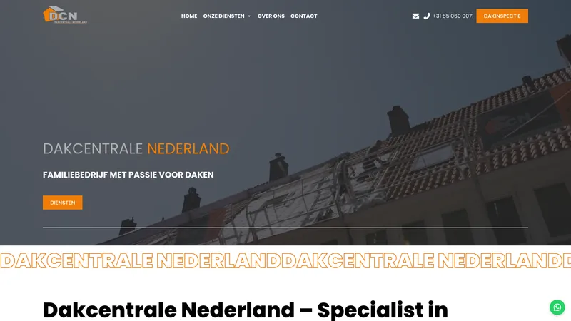 Website van Dakcentrale Nederland
