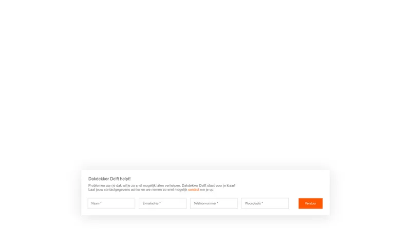 Website van Dakdekker Delft