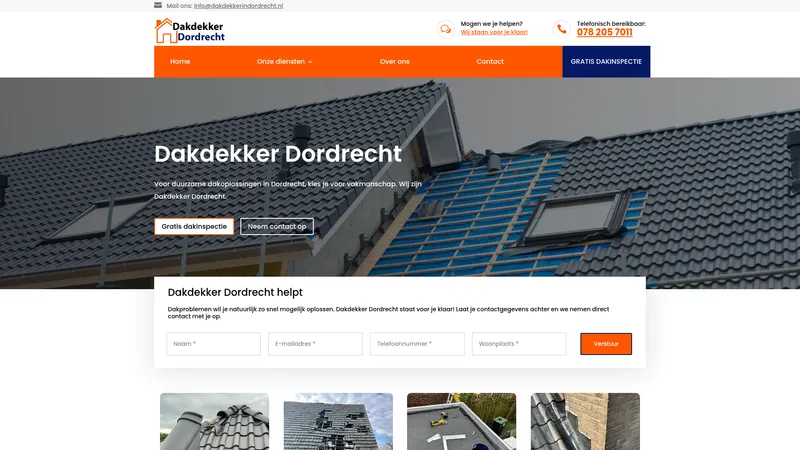 Website van Dakdekker Dordrecht