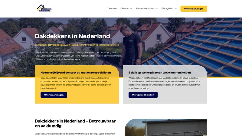 Website van Dakdekkers in Nederland