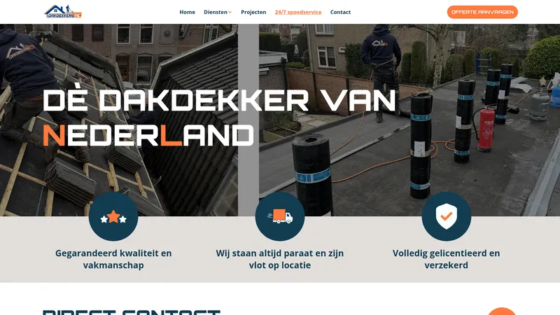 Website van Dakdekkers NL
