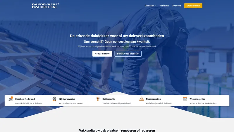 Website van Dakdekkersdirect