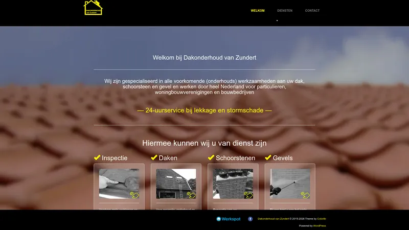 Website van Dakonderhoud van Zundert