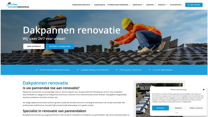 Website van Dakpannenrenovatie