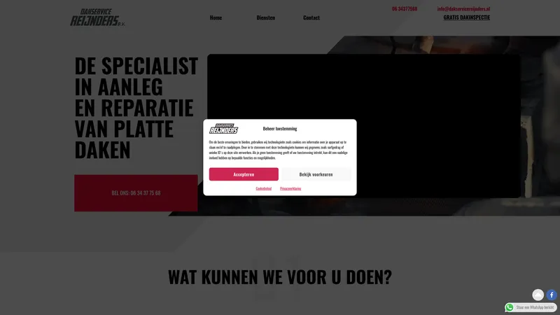 Website van Dakservice Reijnders