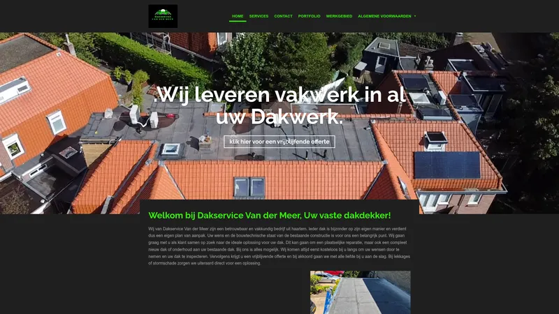 Website van Dakservice van der Meer