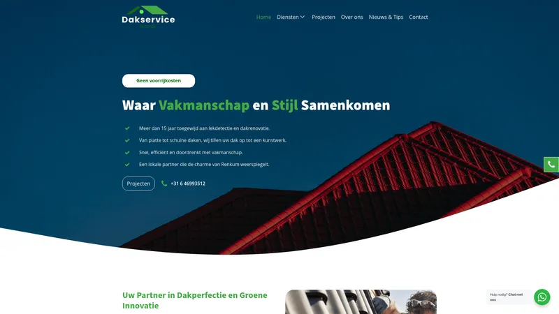 Website van Dakservicebrandt