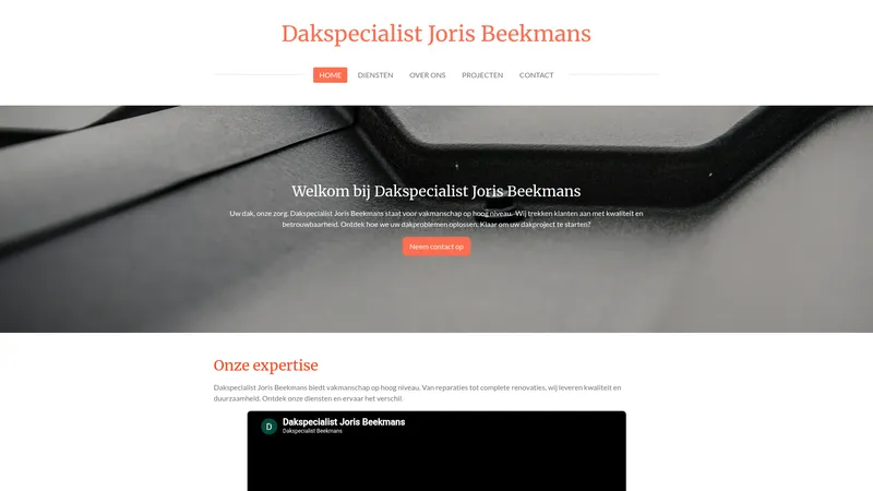 Website van Dakspecialist Joris Beekmans