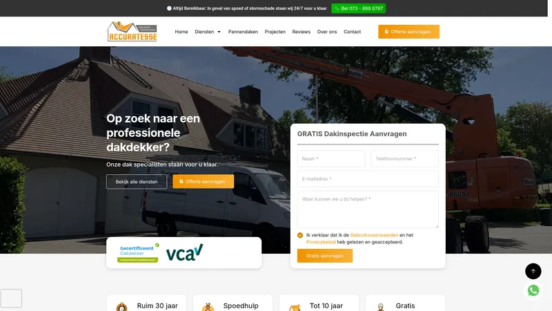 Website van Daktechniek Accuratesse