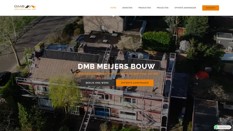 Website van Dakwerk gelderland