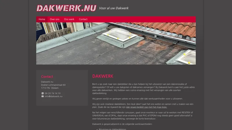 Website van Dakwerk