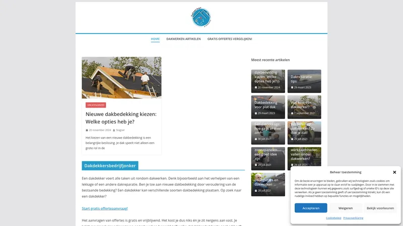 Website van Dakwerken & Installatie