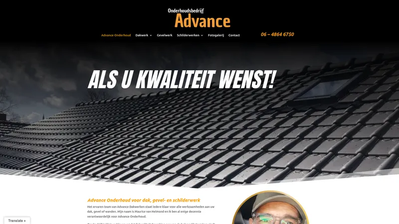 Website van Dakwerken Zuid-Holland