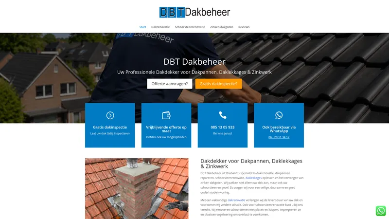 Website van DBT dakbeheer