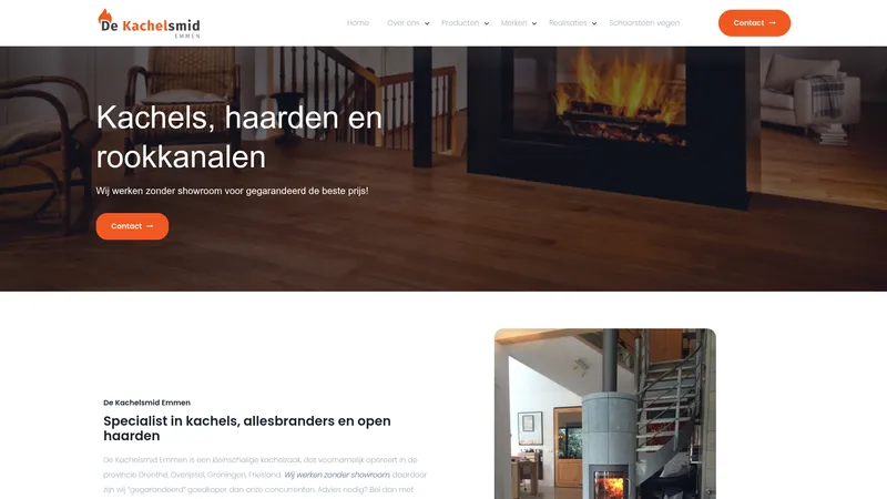 Website van De Kachelsmid Emmen