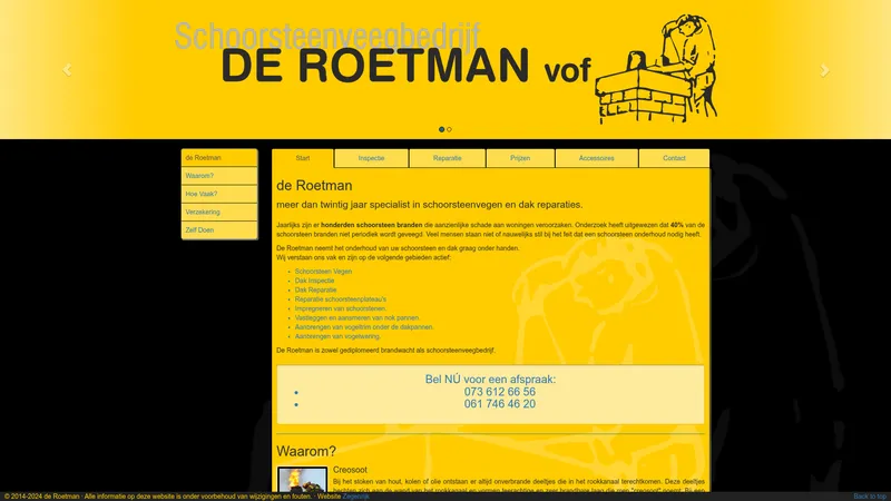 Website van De Roetman