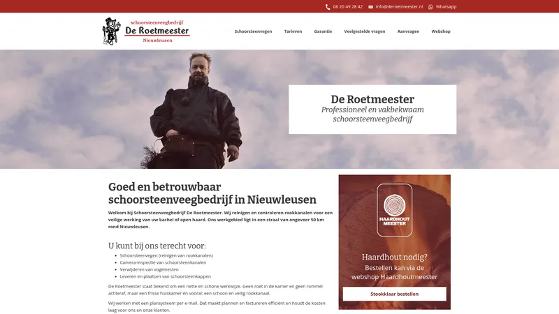 Website van De Roetmeester
