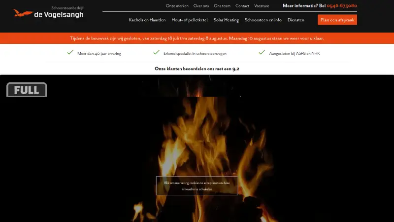 Website van De Vogelsangh