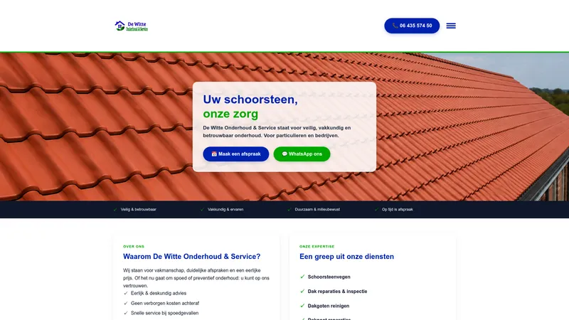 Website van De Witte Onderhoud & Service