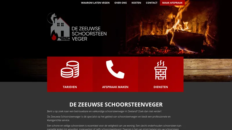 Website van De Zeeuwse Schoorsteenveger