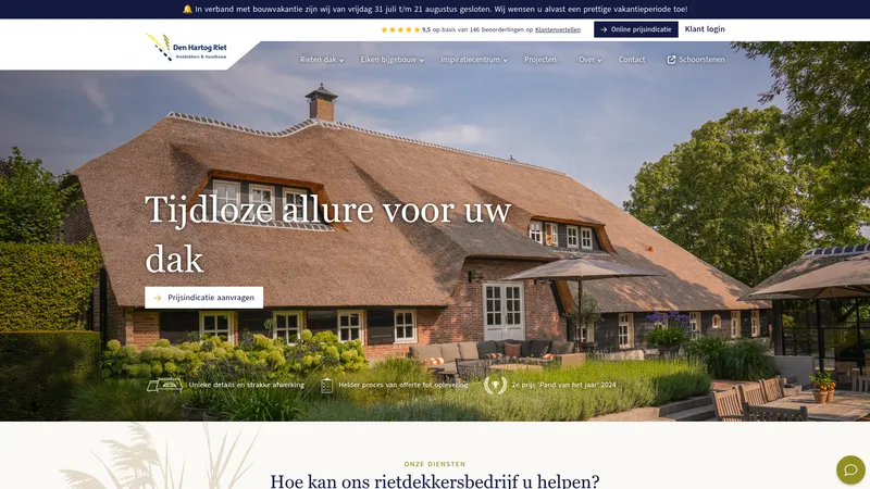 Website van Den Hartog Schoorstenen